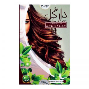 رنگ مو گیاهی قهوه ای روشن دارگل